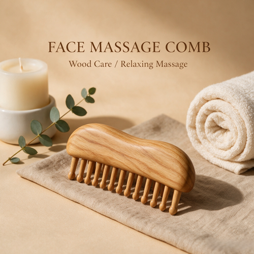 Wooden Face Massage Comb
