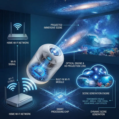 🌌BVJ® 5D Night Light Projector —⭐ Smart Dynamic Lighting for Bedrooms & Kids’ Rooms✅
